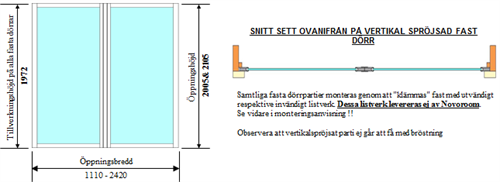 Ene. Fast Dörr 2-delad